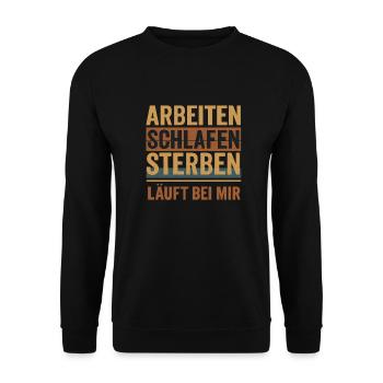 Work - Unisex Sweatshirt - black - Front - Alina (178cm) & Michal (187cm)