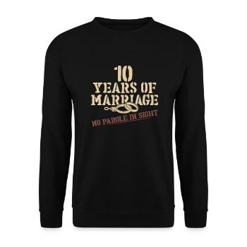 10 Years Together - Unisex Sweatshirt - black - Front - Alina (178cm) & Michal (187cm)