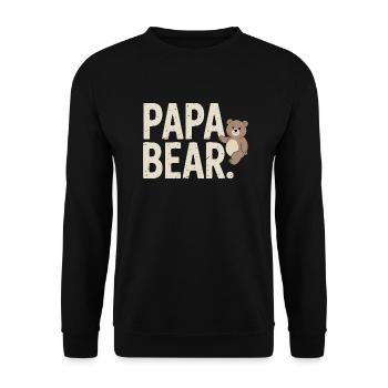 Papa Bear – Un design amusant pour les pères - Sweat-shirt Unisexe - noir - Devant - Alina (178cm) & Michal (187cm)