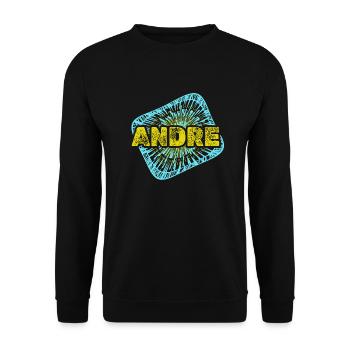 Gift for Andre - Unisex Sweatshirt - black - Front - Alina (178cm) & Michal (187cm)