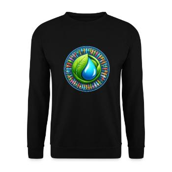 Natur und Umwelt Logo - Unisex Pullover - Schwarz - Vorne - Alina (178cm) & Michal (187cm)