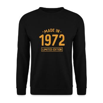 Fabriqué en 1972 - Edition limitée - Année de naissance - Sweat-shirt Unisexe - noir - Devant - Alina (178cm) & Michal (187cm)