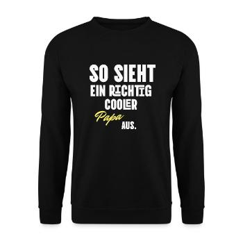 Dad Funny Dear Dad Gifts for Birthday - Unisex Sweatshirt - black - Front - Alina (178cm) & Michal (187cm)