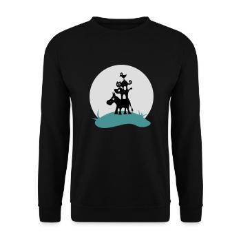 Bremer Stadtmusikanten - Unisex Pullover - Schwarz - Vorne - Alina (178cm) & Michal (187cm)