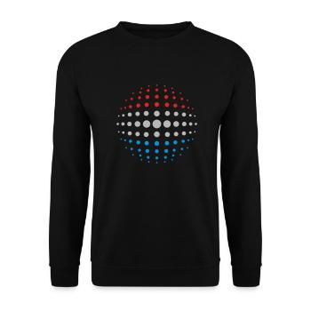 geo_dotsphere_luxembourg_3c01 - Unisex Sweatshirt - black - Front - Alina (178cm) & Michal (187cm)