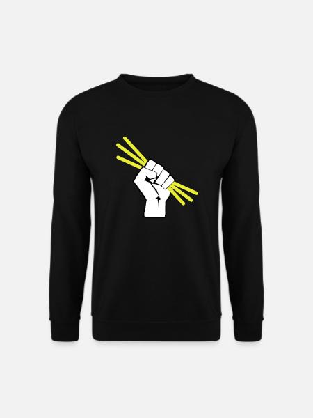 Leuchtstäbchen - Knicklicht - Faust - Unisex Pullover - Schwarz