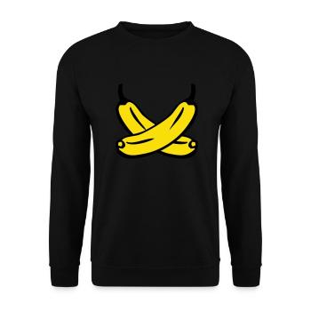 Banane - Sweat-shirt Unisexe - noir - Devant - Alina (178cm) & Michal (187cm)