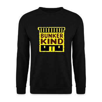 rzhw_bunker-kind - Unisex Pullover - Schwarz - Vorne - Alina (178cm) & Michal (187cm)