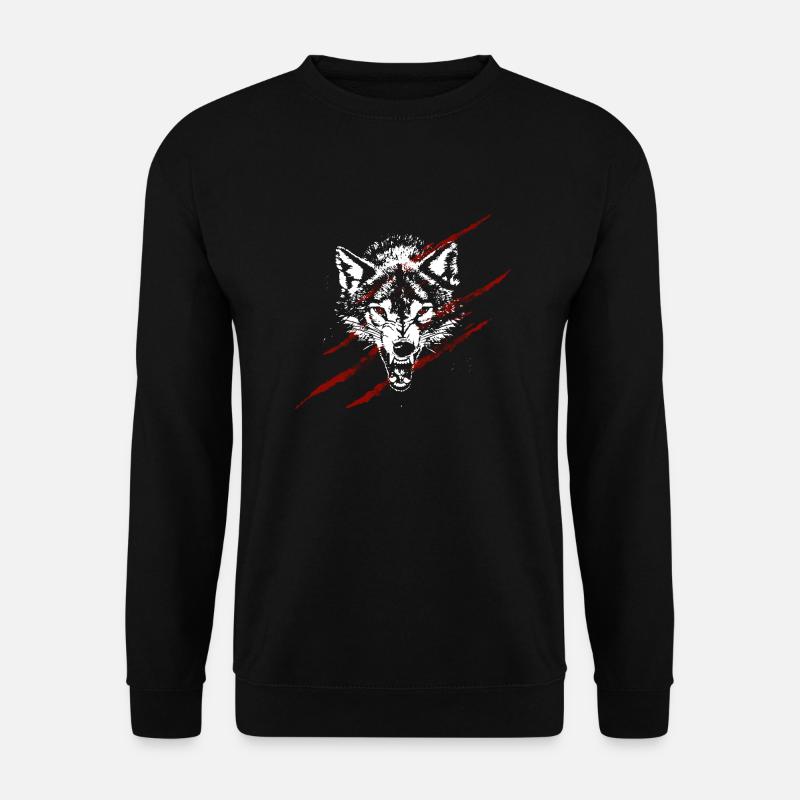 Angry wolf - Unisex Sweatshirt - black