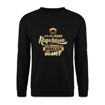 random Mix Klugscheisser colour set 3 - Unisex Pullover - Schwarz - Vorne - Alina (178cm) & Michal (187cm)