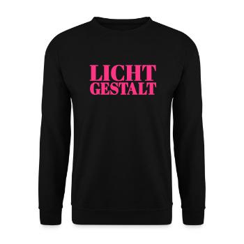 Lichtgestalt - Farbwechsel - Unisex Pullover - Schwarz - Vorne - Alina (178cm) & Michal (187cm)