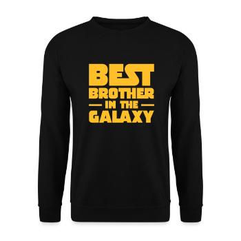 Best Brother In The Galaxy - Unisex Pullover - Schwarz - Vorne - Alina (178cm) & Michal (187cm)