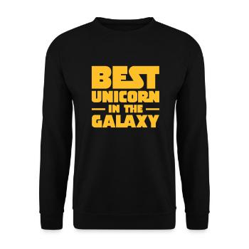 Best Unicorn In The Galaxy - Unisex Pullover - Schwarz - Vorne - Alina (178cm) & Michal (187cm)