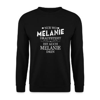 Melanie - Unisex Pullover - Schwarz - Vorne - Alina (178cm) & Michal (187cm)