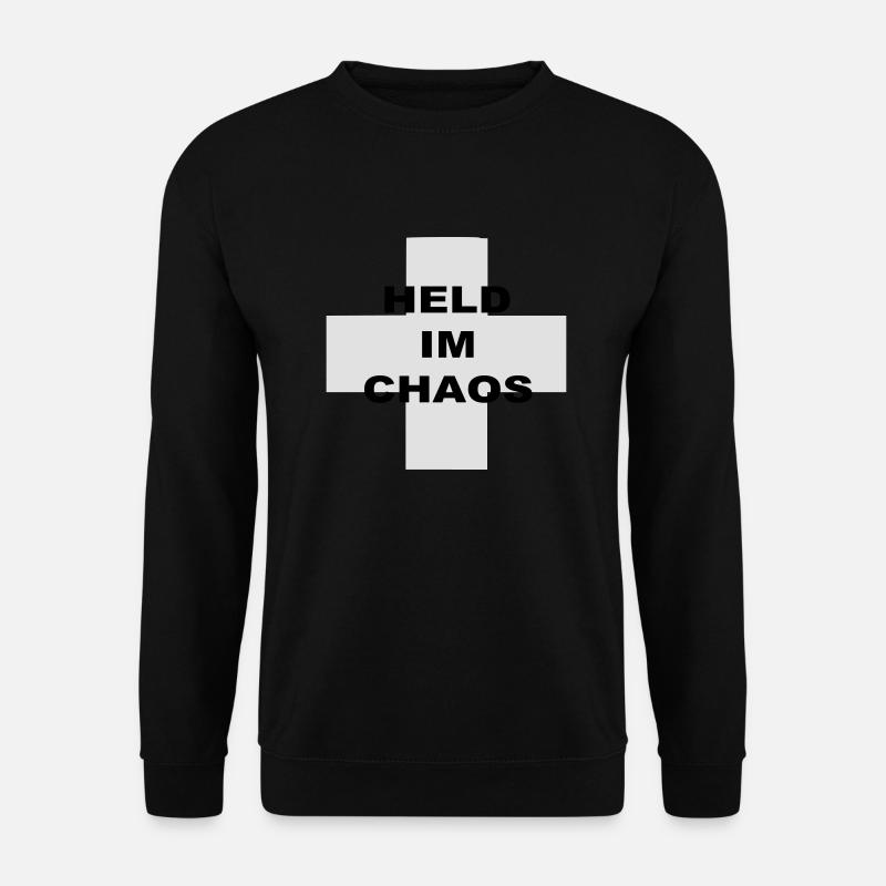 Held im Chaos - Unisex Pullover - Schwarz