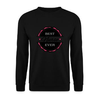 Best Nurse ever - Unisex Pullover - Schwarz - Vorne - Alina (178cm) & Michal (187cm)