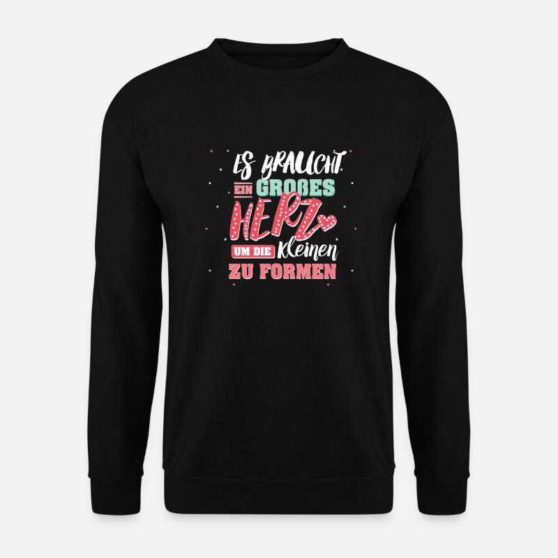 Erzieherin - grosses Herz - Unisex Pullover - Schwarz