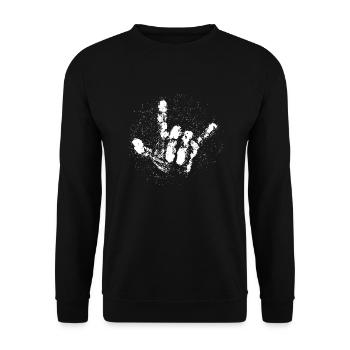 ROCK `N` ROLL - Kletterhand - Unisex Pullover - Schwarz - Vorne - Alina (178cm) & Michal (187cm)