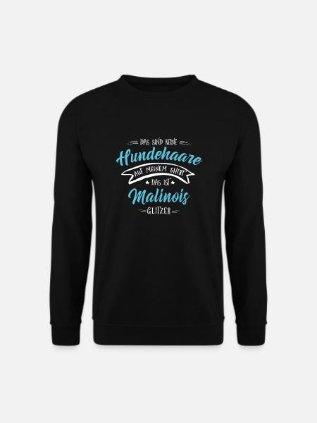 Hund Malinois Glitzer - Unisex Pullover - Schwarz