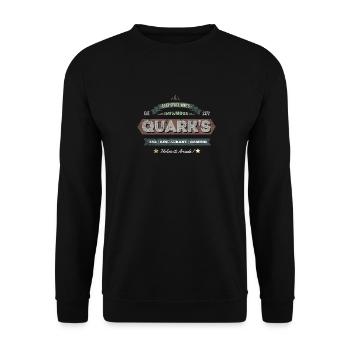 Retro Quarks Bar Logo - Unisex Sweatshirt - black - Front - Alina (178cm) & Michal (187cm)