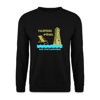 Talsperre Pöhl Vogtland 2017 - Unisex Pullover - Schwarz - Vorne - Alina (178cm) & Michal (187cm)