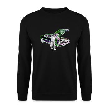 Schrauber Iinvert - Unisex Pullover - Schwarz - Vorne - Alina (178cm) & Michal (187cm)