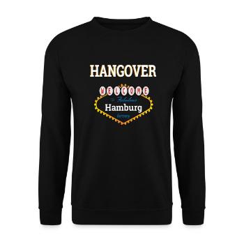 Hangover Hamburg - Unisex Pullover - Schwarz - Vorne - Alina (178cm) & Michal (187cm)