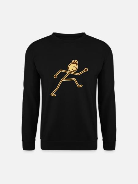 walking_stick_figure_2c - Unisex Sweatshirt - black