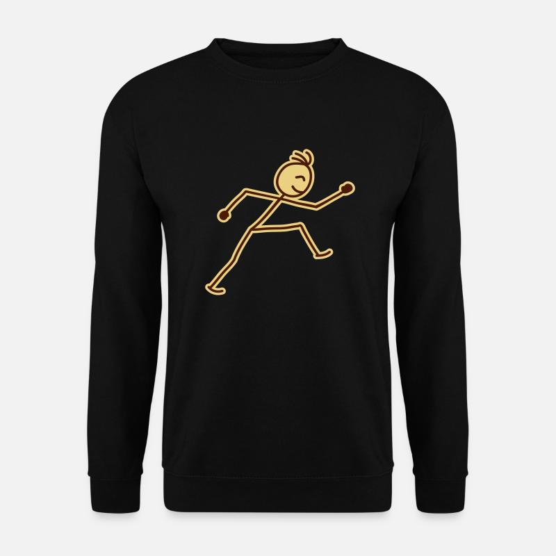 walking_stick_figure_2c - Sweat-shirt Unisexe - noir