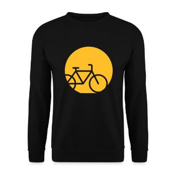 Bicycle In The Moonlight - Unisex Sweatshirt - black - Front - Alina (178cm) & Michal (187cm)