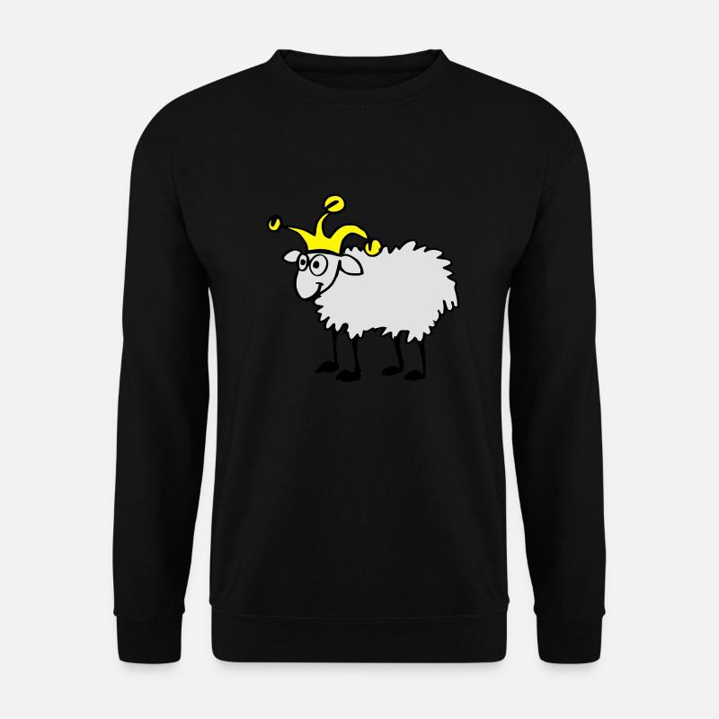 Sheep with dunce cap - Unisex Sweatshirt - black