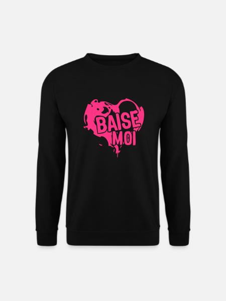 heart love heart fuck me - Unisex Sweatshirt - black