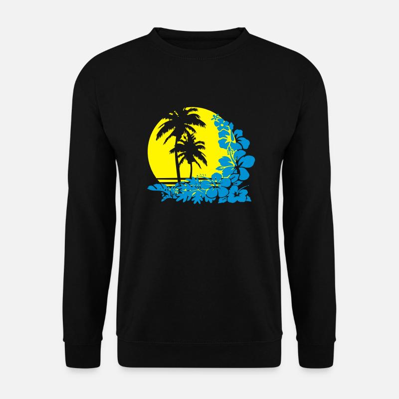 palm sunset - Unisex Pullover - Schwarz