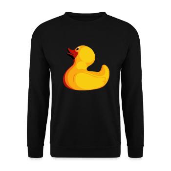 Quietscheente - Unisex Pullover - Schwarz - Vorne - Alina (178cm) & Michal (187cm)