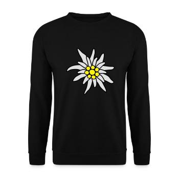 Edelweiss fleur - Sweat-shirt Unisexe - noir - Devant - Alina (178cm) & Michal (187cm)