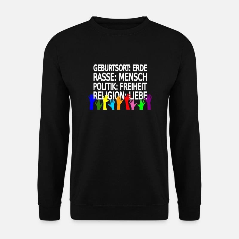 Gegen Rassismus - Unisex Pullover - Schwarz