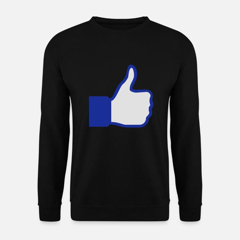 social network button - Unisex Pullover - Schwarz
