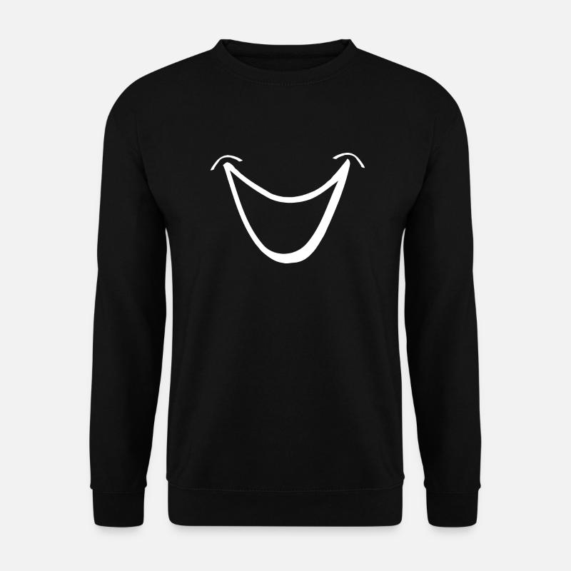 smile white - Unisex Sweatshirt - black