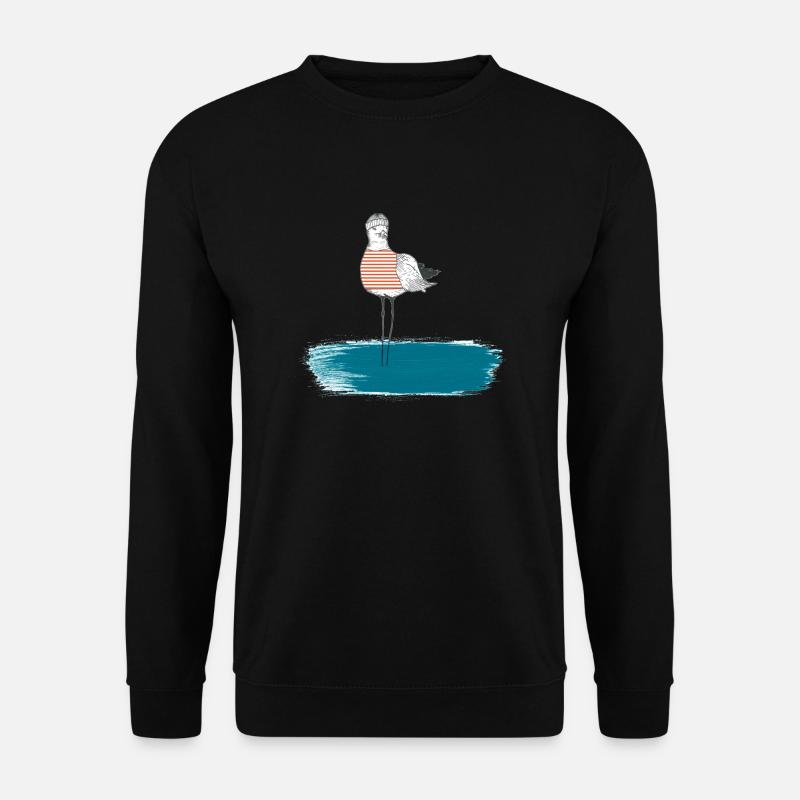 Die Seemannsmöve - Maritim Serie von AP-Design - Unisex Pullover - Schwarz