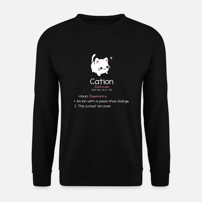 Teacher Cation Cat Chemistry Gift - Unisex Pullover - Schwarz
