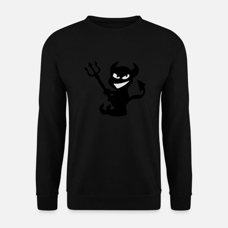 Smile evil with trident - Unisex Sweatshirt - black