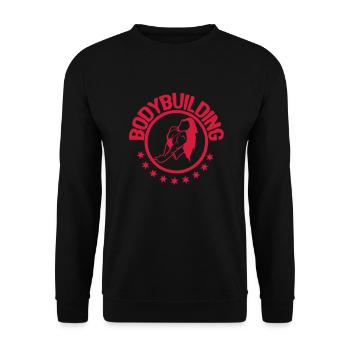 bodybuilding fitness body woman logo - Unisex Sweatshirt - black - Front - Alina (178cm) & Michal (187cm)