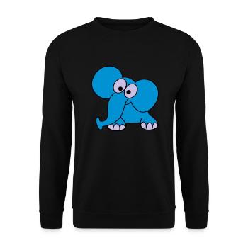 elefant - Unisex Pullover - Schwarz - Vorne - Alina (178cm) & Michal (187cm)