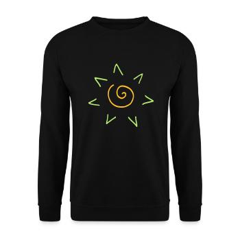 Spiral Sun Sunshine Funny Ethno Gift - Unisex Sweatshirt - black - Front - Alina (178cm) & Michal (187cm)