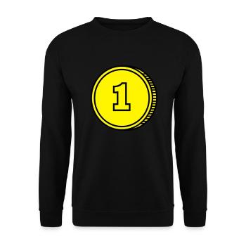 coin - Unisex Sweatshirt - black - Front - Alina (178cm) & Michal (187cm)