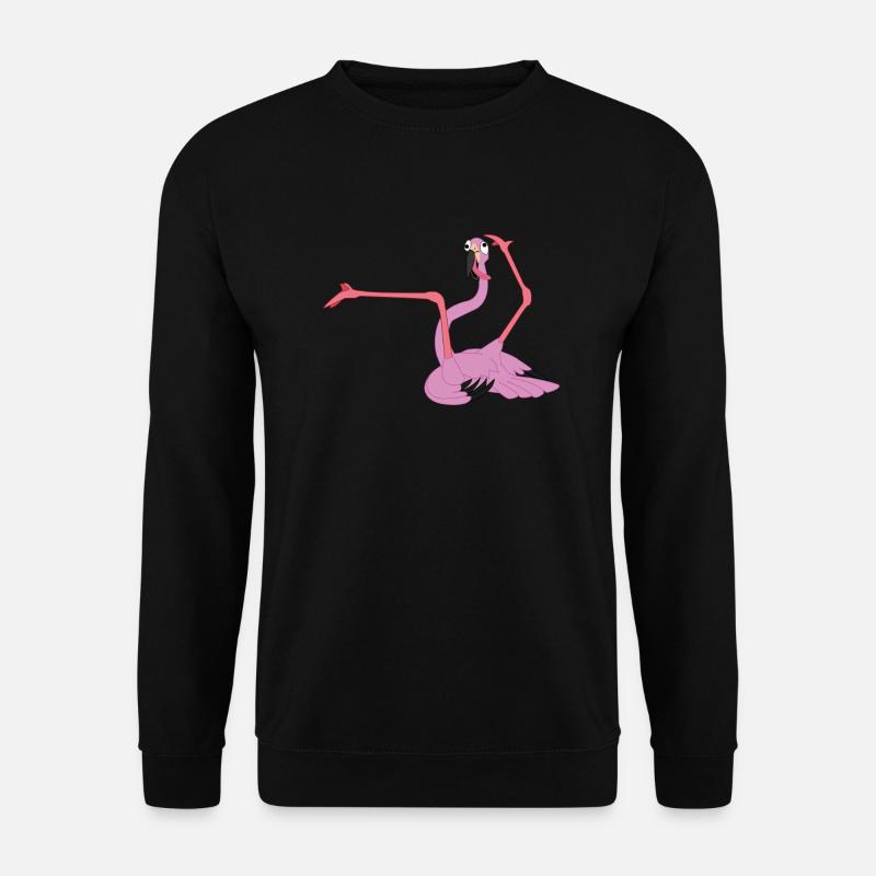 Flamongo // Flamingo - Unisex Pullover - Schwarz