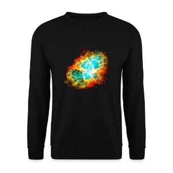 Supernova, Crab Nebula, Space, Galaxy, Milky Way - Unisex Sweatshirt - black - Front - Alina (178cm) & Michal (187cm)