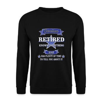 Retired retired - Unisex Sweatshirt - black - Front - Alina (178cm) & Michal (187cm)