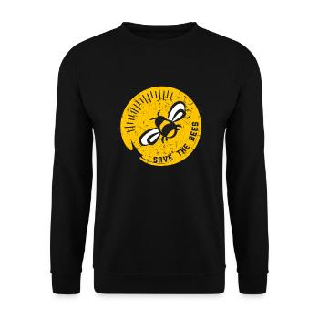 Save The Bees - Unisex Sweatshirt - black - Front - Alina (178cm) & Michal (187cm)
