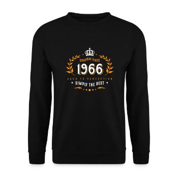 original since 1966 simply the best 50th birthday - Unisex Pullover - Schwarz - Vorne - Alina (178cm) & Michal (187cm)